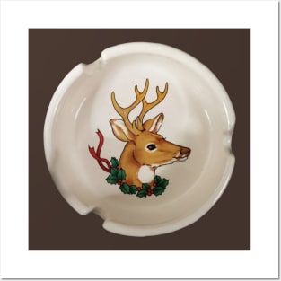 Reindeer Ashtray Holiday Cheer Posters and Art